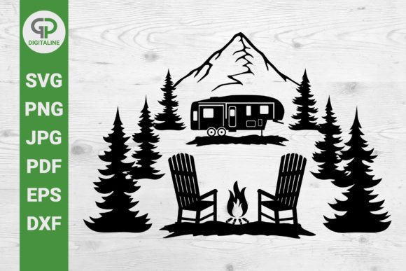 Download Chairs and Camper SVG Camping SVG - Camping Collection