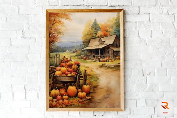 Download Watercolor Autumm Harvest Farm Wall Art - Farm wall art Collection