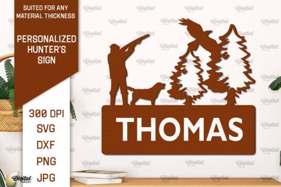 Download Personalized Hunter Sign Laser Cut - Hunter sign Collection