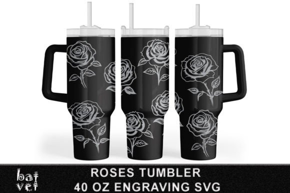 Download 40 Oz Tumbler Roses Engraving SVG - Engraving svg Collection