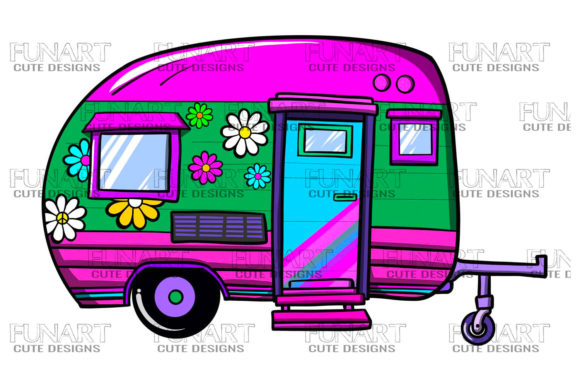 Download Camping Caravan Hippie Designs , Png - Camping Collection