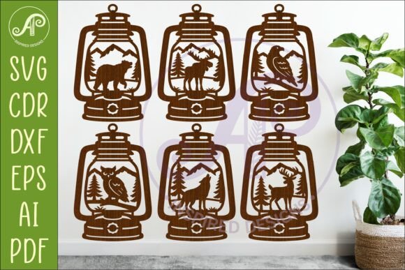 Download Camping Lantern Scene Sign Bundle - Camping Collection