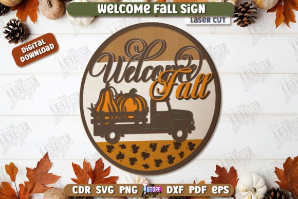 Download Welcome Fall Sign Laser Cut Design - Fall sign laser cut Collection
