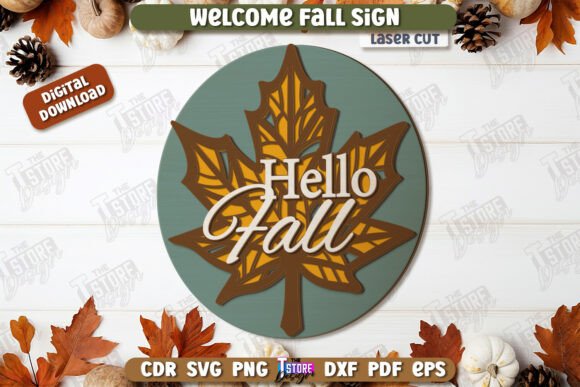 Download Welcome Fall Sign Laser Cut Design - Fall sign laser cut Collection