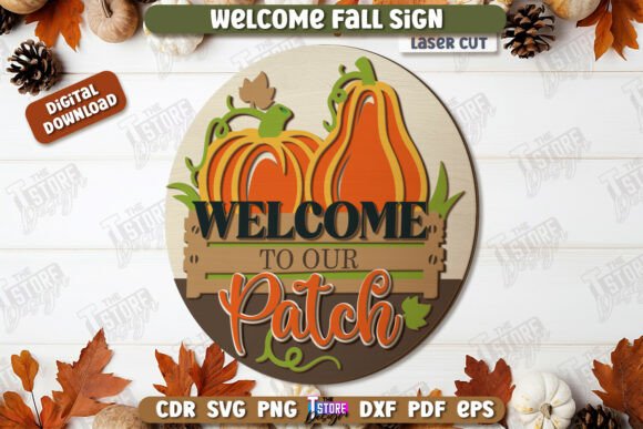 Download Welcome Fall Sign Laser Cut Design - Fall sign laser cut Collection
