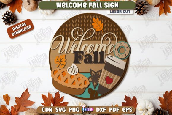 Download Welcome Fall Sign Laser Cut, Farmhouse - Fall sign laser cut Collection