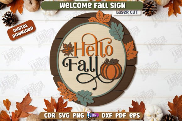 Download Welcome Fall Sign Laser Cut, Farmhouse - Fall sign laser cut Collection