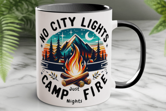 Download Sublimation Camping Coffee Mug Wrap Png - Camping Collection
