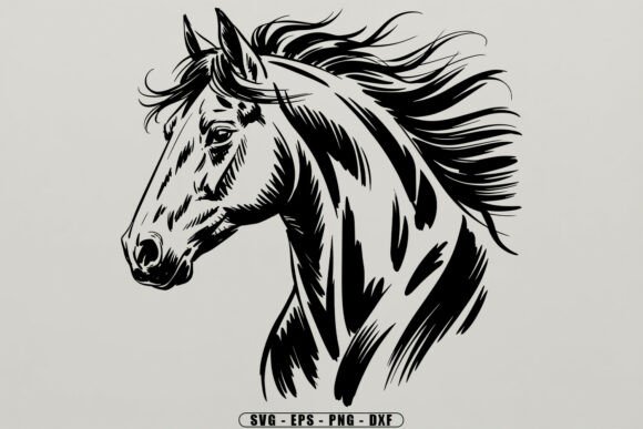Download Vintage Horse Head Engraving SVG - Engraving svg Collection